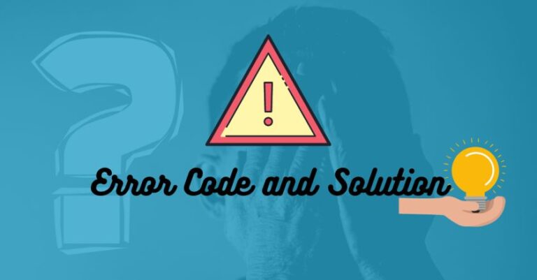 Error Code and Solution
