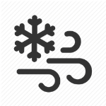 Blowing snow icon