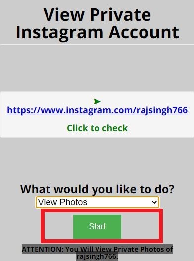 how to view private instagram account