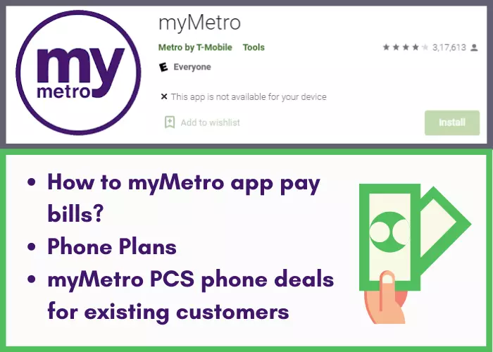 mymetro pcs app pay bills, plans for existing cusomers 