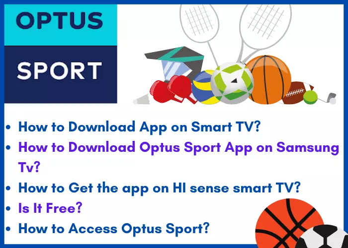 Optus Sport App for Smart Tv, Samsung Tv, HI sense TV