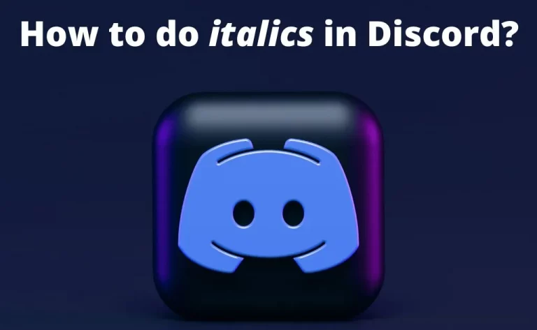 how to use italics in discord