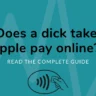 dick take apple pay online