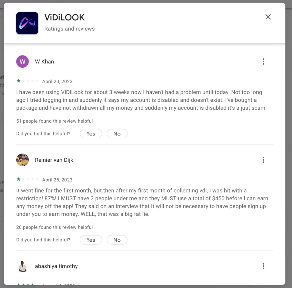vidilook reviews screenshot